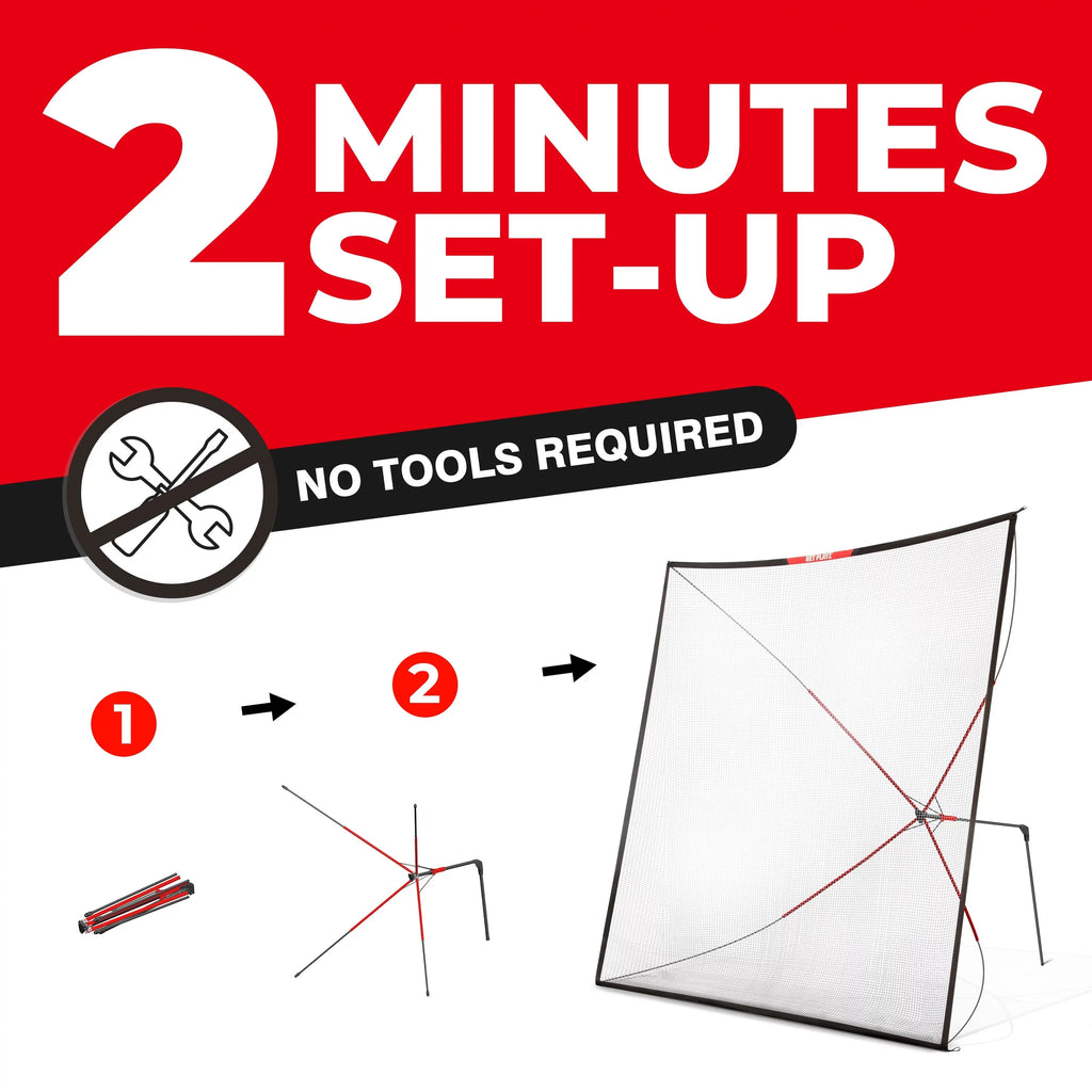 Black Auto Driving Big Net Golf Practice Hitting Range, Aids, Ball Return, 10ft Size Training Home - Swing Portable, Net