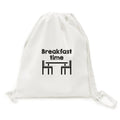 Mesh Restaurant English Backpack Canvas Drawstring Reusable Sense Culture Bag Common Shopping Language